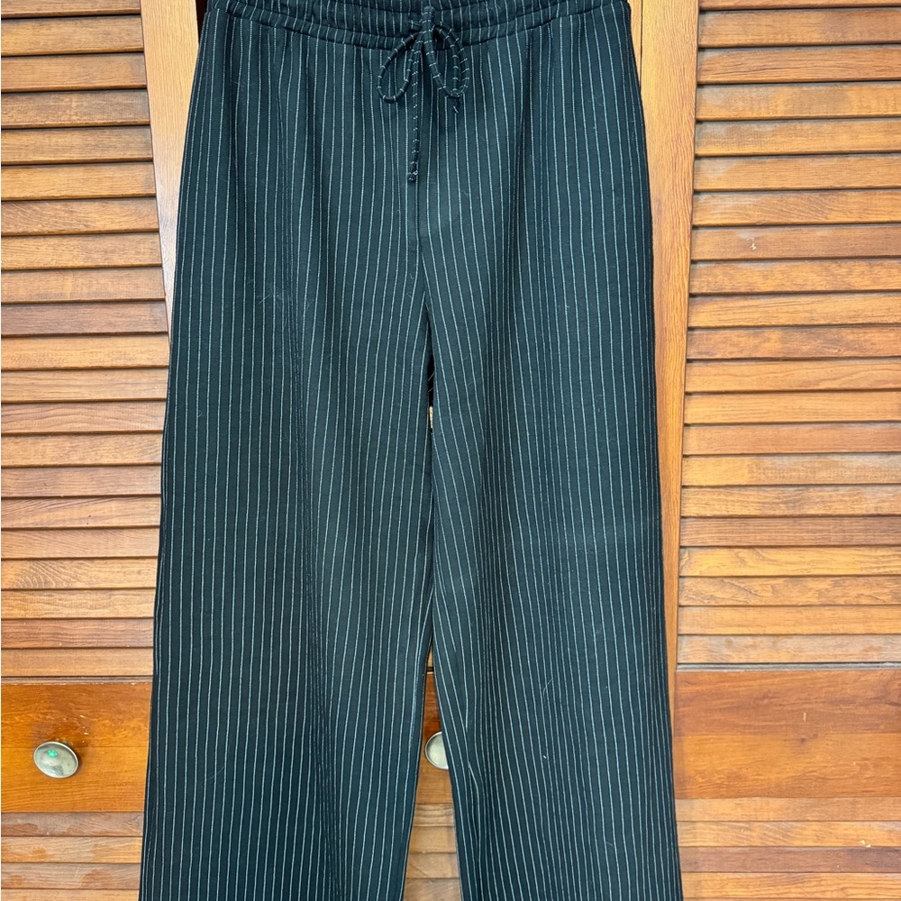 Black Pinstripe Pants